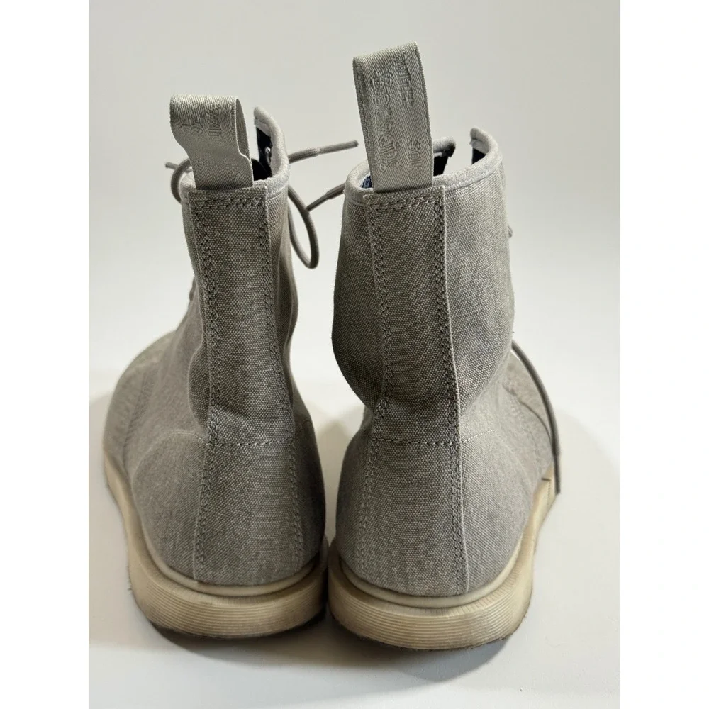 Dr. Martens Whiton Grey Canvas 8-Eye Boots Men's 14 UK 13 EU 48 AW004 GV 12 R